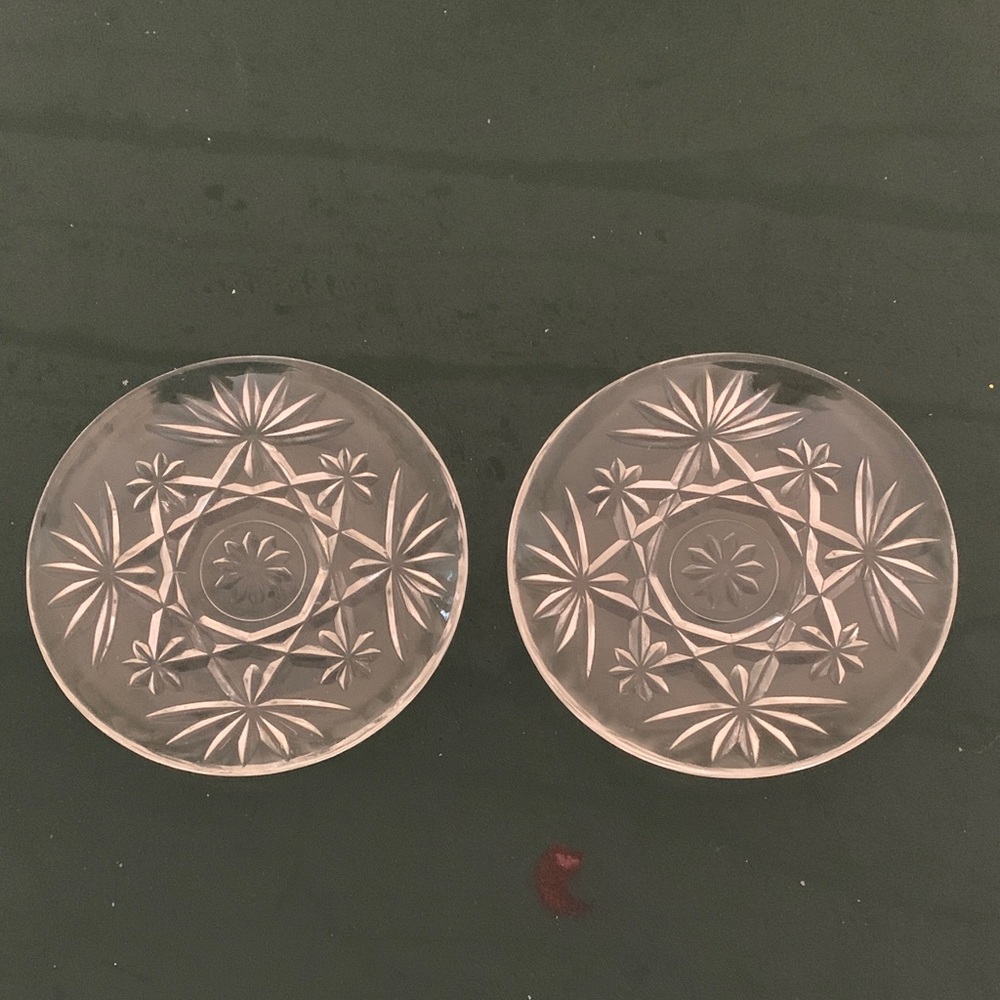 Anchor Hocking Clear Glass Plates set of 2